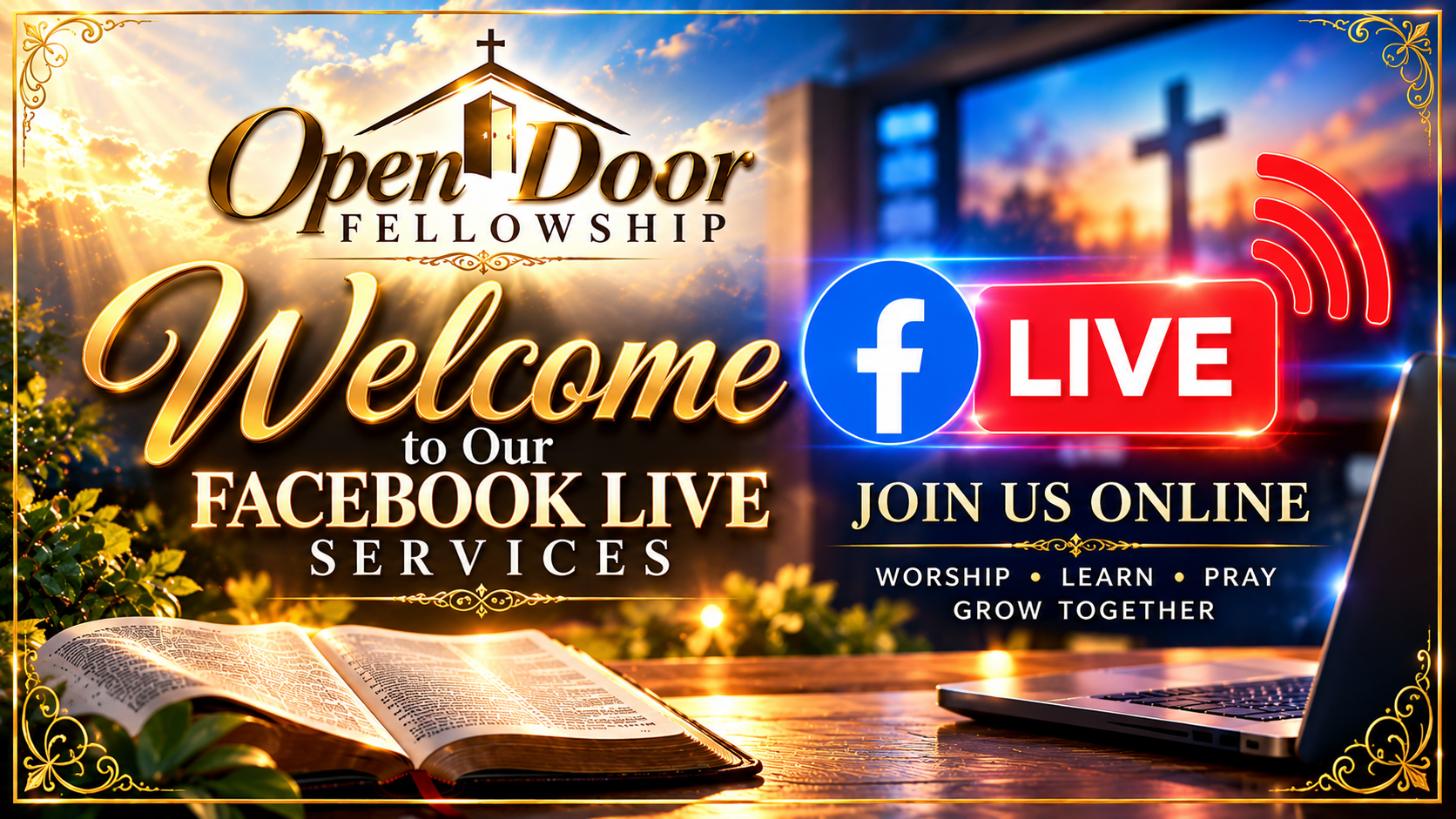 Open Door Facebook Live Welcome Banner